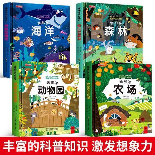 藏起来的小秘密第一辑（全4册）儿童互动游戏认知书 多元化开发宝宝智力