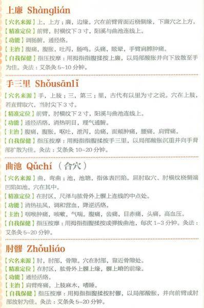 人体经络穴位使用大图册