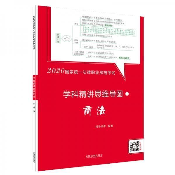 司法考试2020 2020国家统一法律职业资格考试学科精讲思维导图：商法