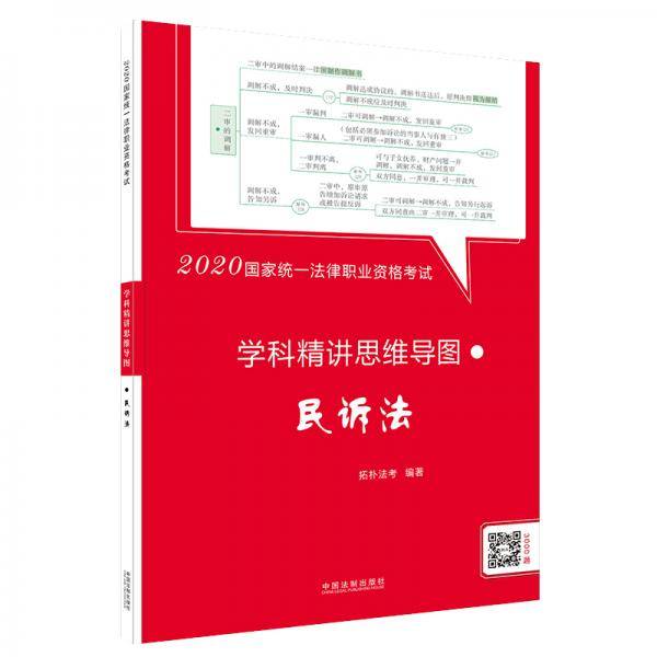 司法考试2020 2020国家统一法律职业资格考试学科精讲思维导图：民诉法