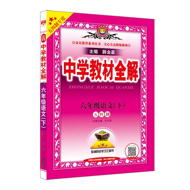 2022春 小学教材全解 六年级 6年级 语文下 人教版 统编版(五四制)