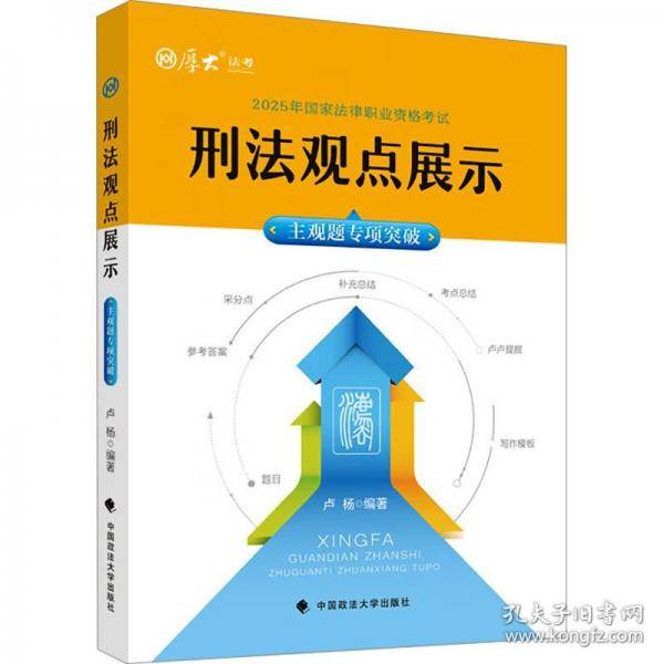 厚大法考2025 卢杨主观题专项突破·刑法观点展示