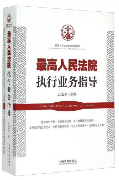 最高人民法院审判指导书系：最高人民法院执行业务指导