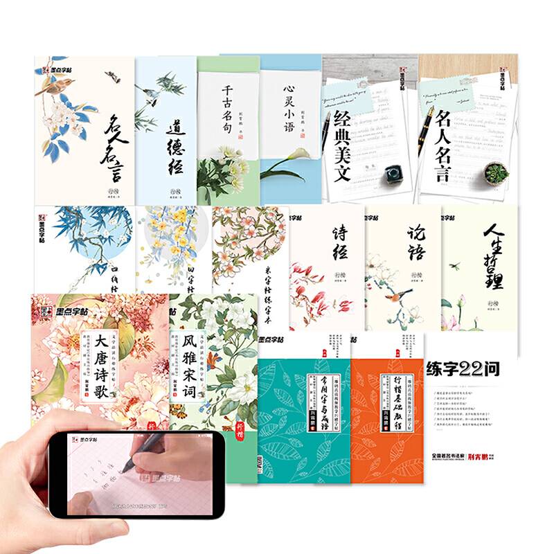 墨点字帖行楷 成人练字硬笔书法练字帖17本套装