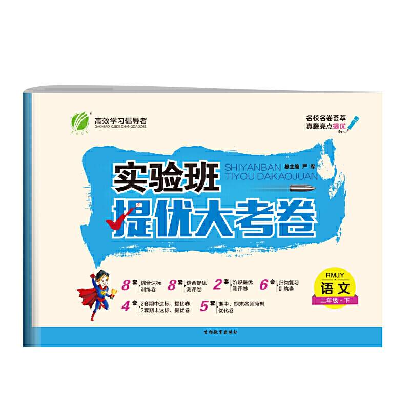 实验班提优大考卷 二年级 语文 小学  人教版RMJY 春雨教育·2020春