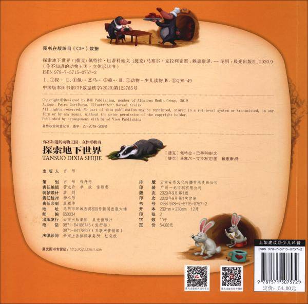 你不知道的动物王国.立体形状书 探索地下世界