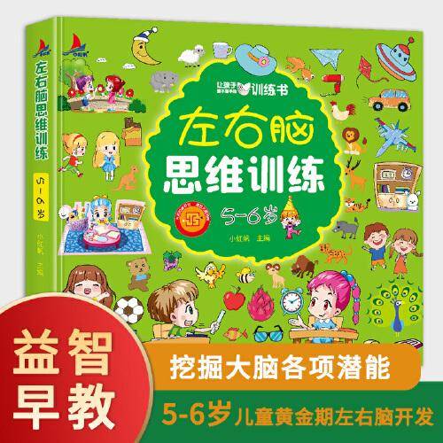 左右脑思维训练5-6岁儿童全脑开发专注力逻辑力想象力益智游戏