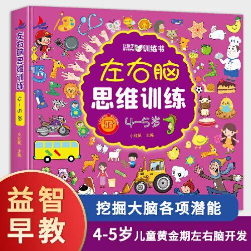 左右脑思维训练4-5岁儿童全脑开发专注力逻辑力想象力益智游戏