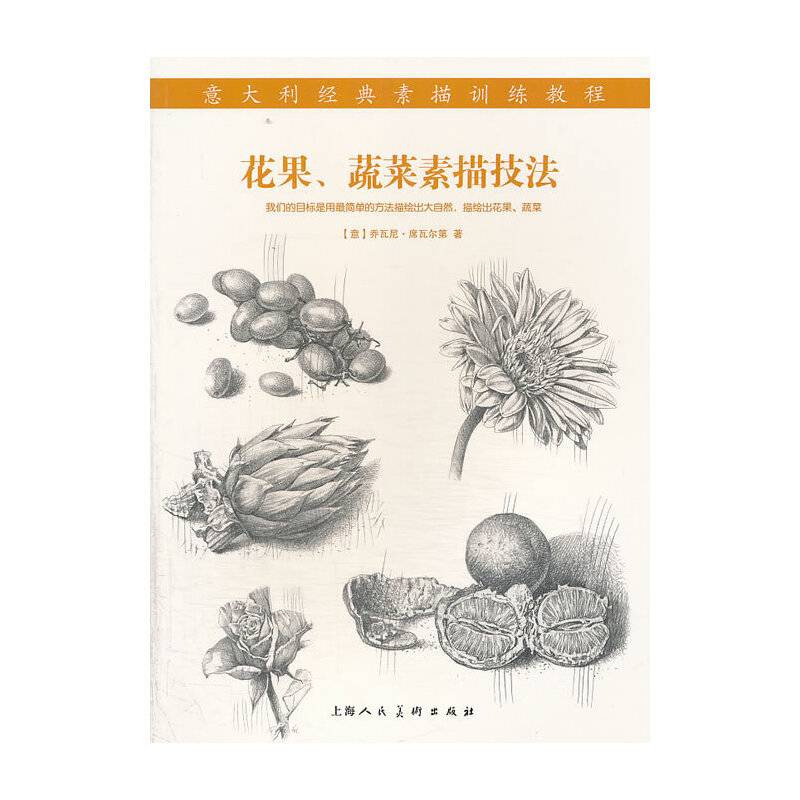 花果、蔬菜素描技法---意大利经典素描训练教程-W