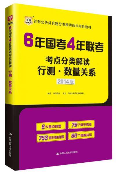 华图6年国考4年联考考点分类解读