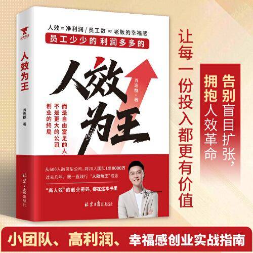 人效为王：员工少少的，利润多多的，一人公司高人效创业密码，肖厂长新书。