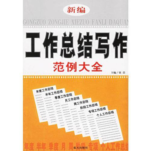 新编工作总结写作范例大全