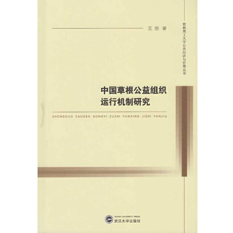 中国草根公益组织运行机制研究