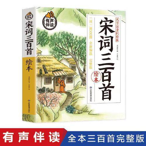 宋词三百首绘本 大字注音彩绘版  一诗一画  300图  全新编选  有声伴读