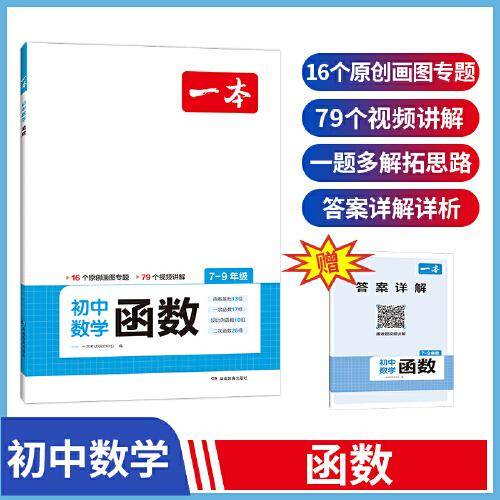 2024一本初中数学函数 初中专项训练全一册 常考知识题型全覆盖答案详解视频教学方法指导强化训练题全国通用 开心教育