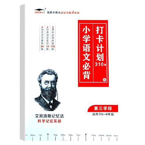 2022新版培优小学语文必背打卡计划310篇C艾宾浩斯记忆法科学记忆实战小学必背文言文古诗背诵打卡