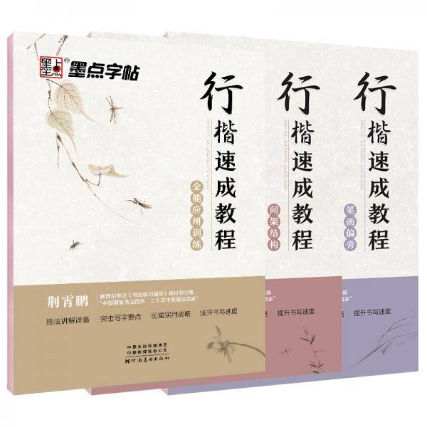 墨点字帖 成人初学者行楷速成教程笔画偏旁+间架结构+全能应用训练 京东自营 2019版
