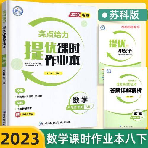 2023春亮点给力提优课时作业本八年级数学下册江苏版初二8年级课后练习题单元测试卷