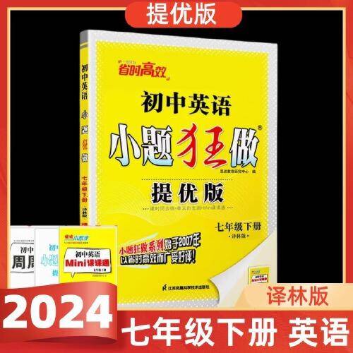 2024春初中小题狂做提优版七年级英语下册译林版初一7年级中学教辅练习册同步教材