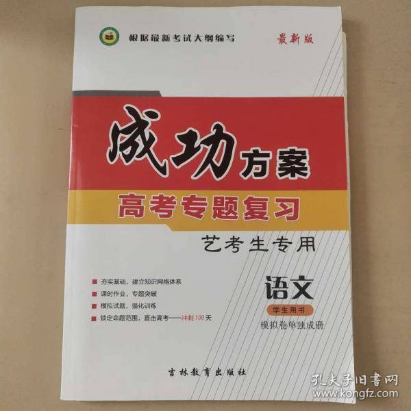 艺考生文化课成功方案 语文
