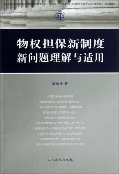物权担保新制度新问题理解与适用