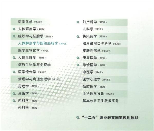 人体解剖学与组织胚胎学（第3版）（第五轮高职临床教材）