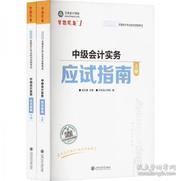 正保会计网校中级会计2025教材职称考试 中级会计实务应试指南