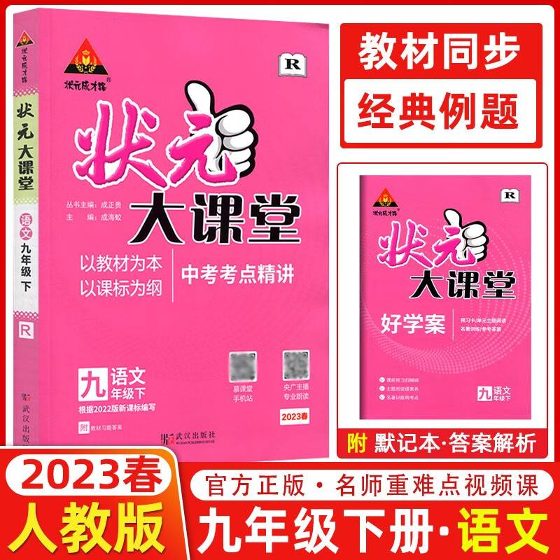 2023春状元大课堂九年级语文下册人教版初三9年级语文教材考点精讲辅导资料书