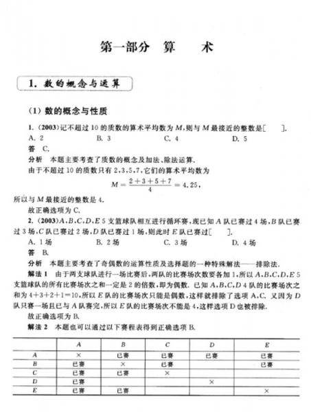 2014硕士学位研究生入学资格考试：GCT数学历年真题分类精解（2003-2013）