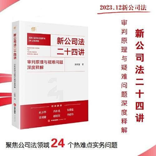 新公司法二十四讲：审判原理与疑难问题深度释解