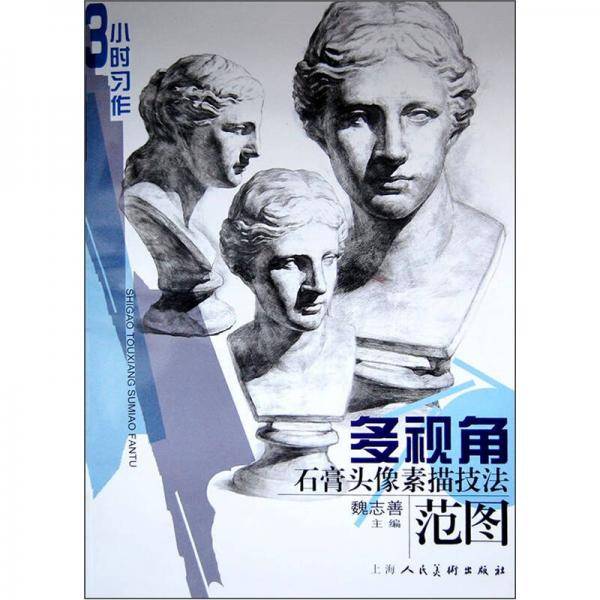 多视角石膏头像素描技法范图