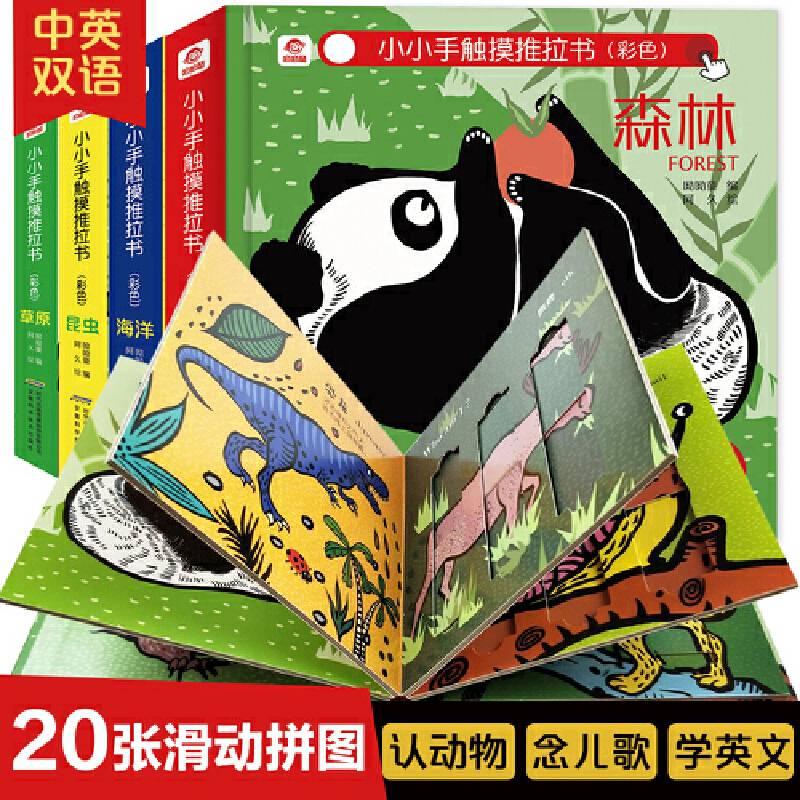 小小手触摸推拉书：彩色版（套装4册）