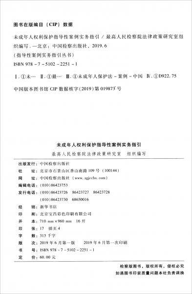 未成年人权利保护指导性案例实务指引