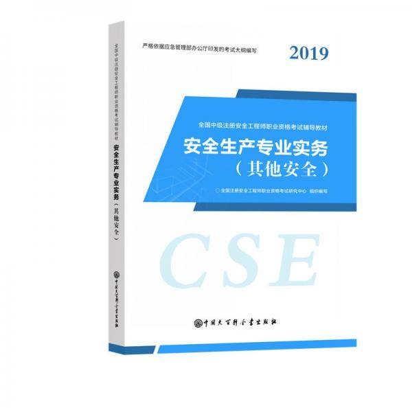 大百科5月新大纲版注册安全工程师教材2019年全国中级注安师全套正版考试用书安全工程师考试辅导教材安全生产专业实务