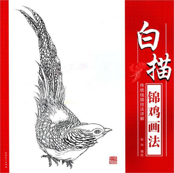传统线描技法详解：白描锦鸡画法