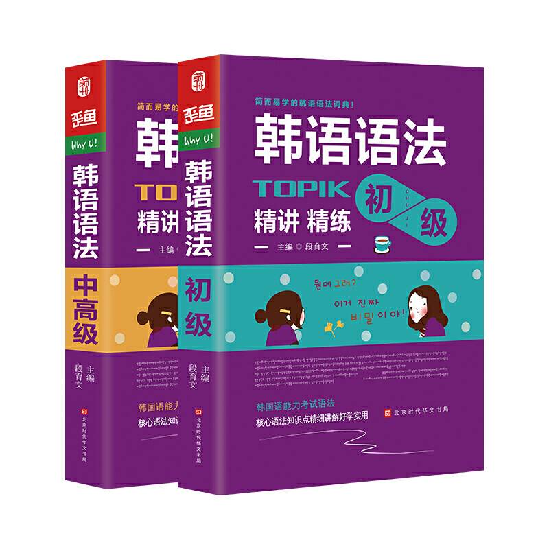 韩语语法书 TOPIK语法初级+中高级 韩国语能力考试 韩语入门自学教材