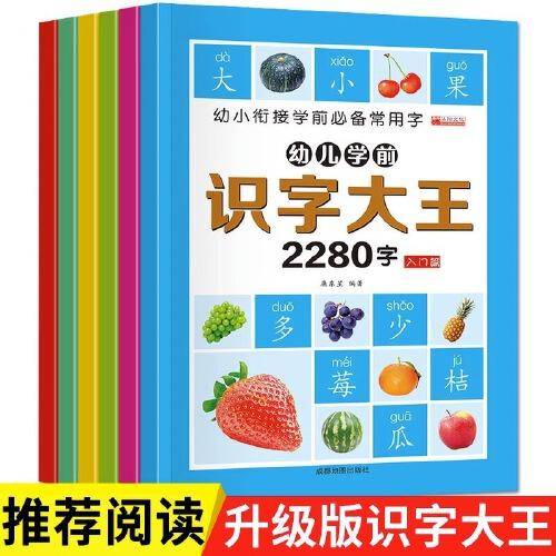 全套6册学前识字大王2280字 宝宝幼儿识字启蒙教材幼儿园学前班儿童书籍0-3-4-6岁幼小衔接全脑记忆三岁认字书儿童识字书早教学前