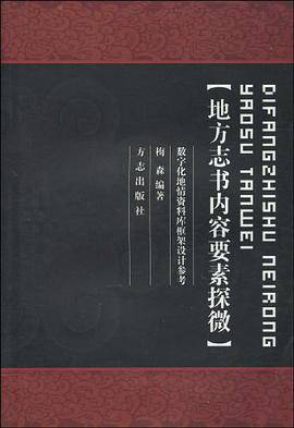 地方志内容要素探微-数字化地情资料库家设计参考