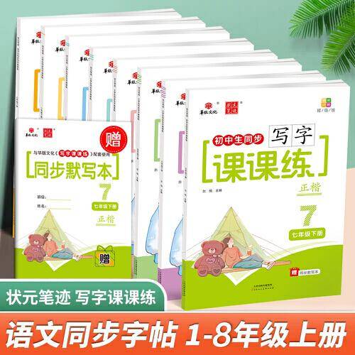 24版初中生同步写字课课练 七年级下册 状元笔迹华版文化正楷楷书硬笔书法学生字帖临摹描红手写体