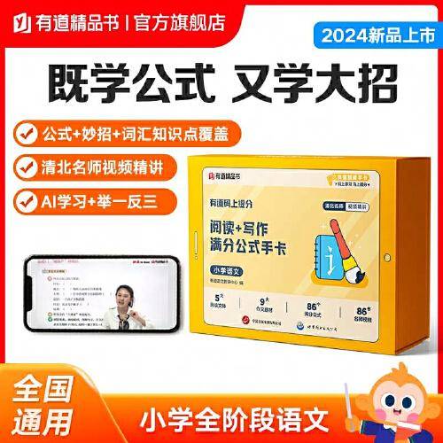 有道码上提分 阅读+写作满分公式手卡 小学语文