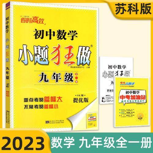 2023秋初中小题狂做提优版九年级数学全一册苏科版初三9年级中学教辅练习册同步教材