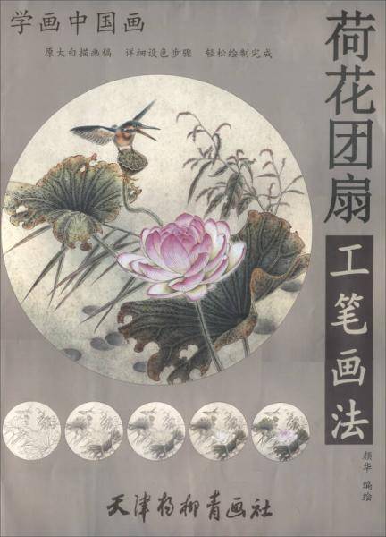 荷花团扇工笔画法