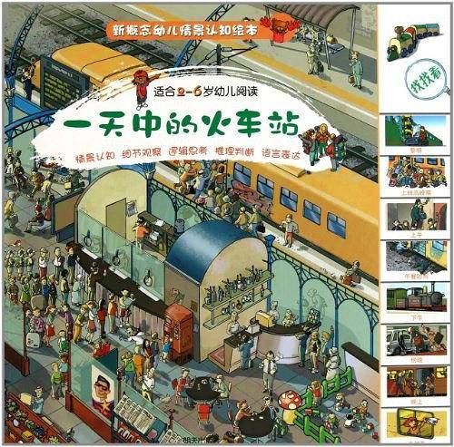 一天中的火车站