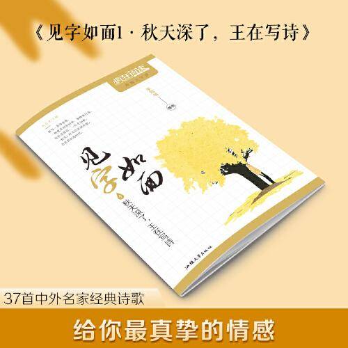 疯狂阅读 见字如面1 秋天深了，王在写诗 文艺中学生硬笔书法字帖 2023版天星教育