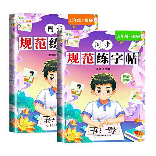 斗半匠小学五年级下册同步规范练字帖 人教部编版语文课本同步临摹字帖 笔顺规范写字练字听写默写本
