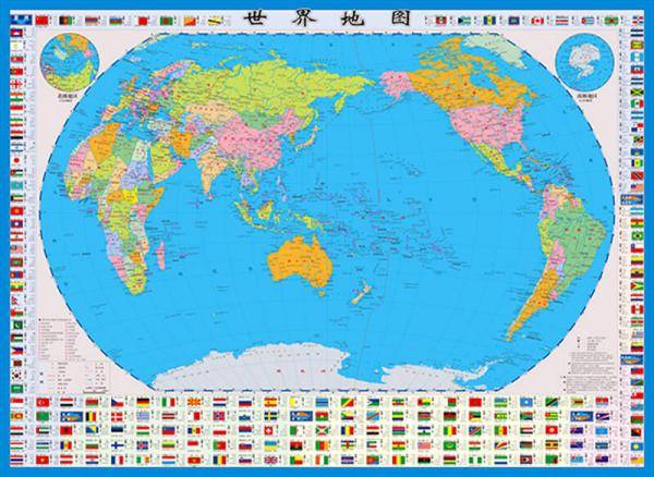 世界地图-知识版（四开双面覆膜）