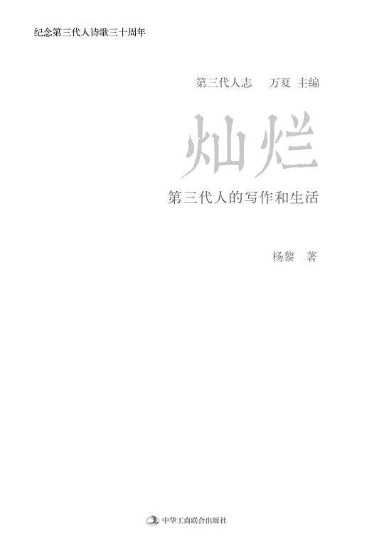 灿烂：第三代人的写作和生活