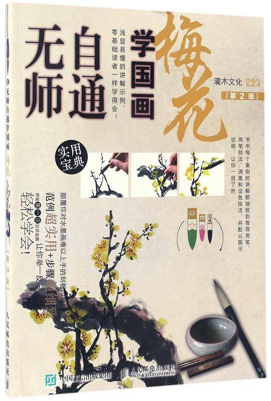 无师自通学国画：梅花