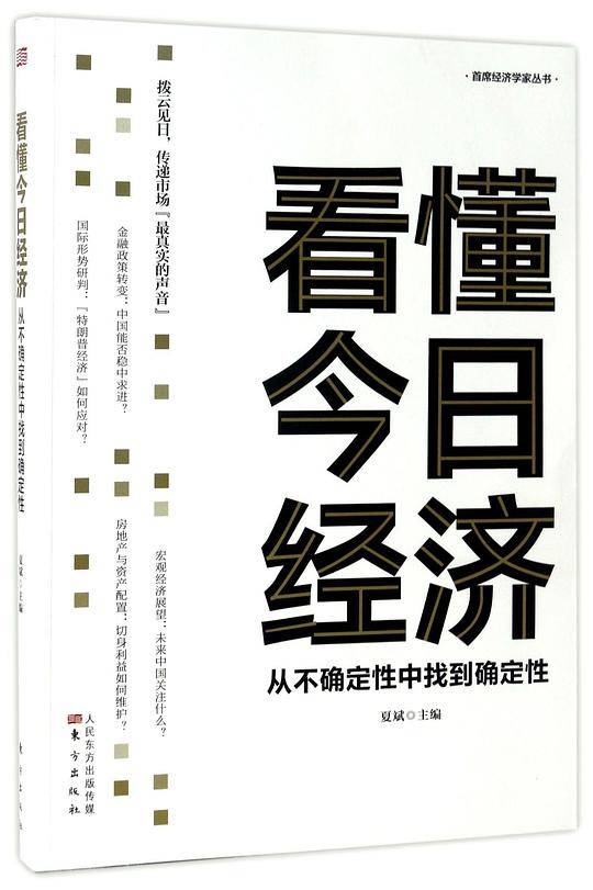 看懂今日经济(从不确定性中找到确定性)/首席经济学家丛书