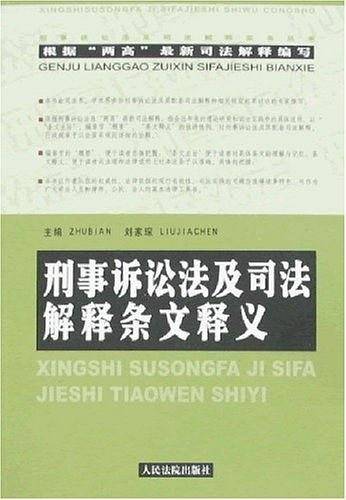 刑事诉讼法条文释义